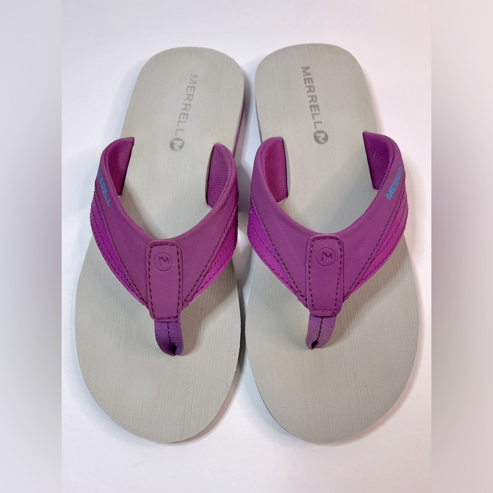 Merrell Pink and Gray Flip-Flops